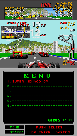 Super Monaco GP (Mega-Tech) Screenshot 1